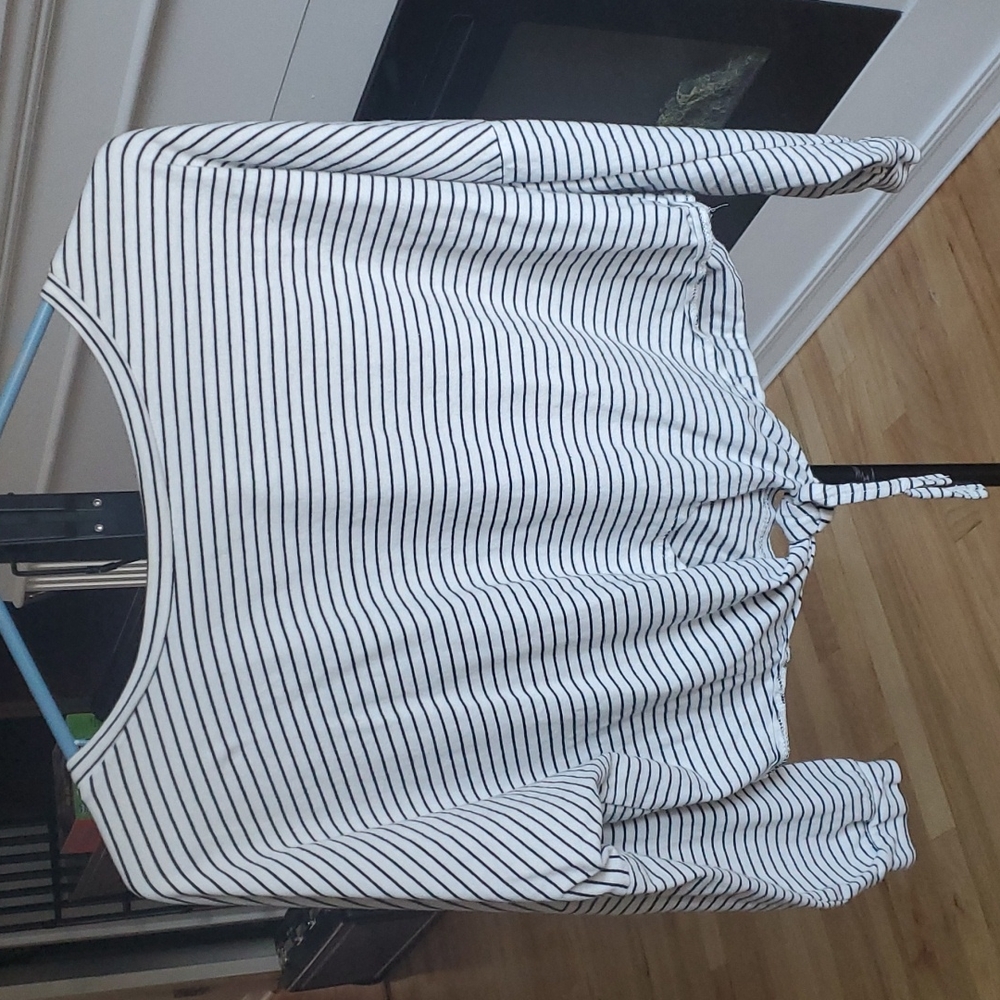 Black and White Striped Sweater